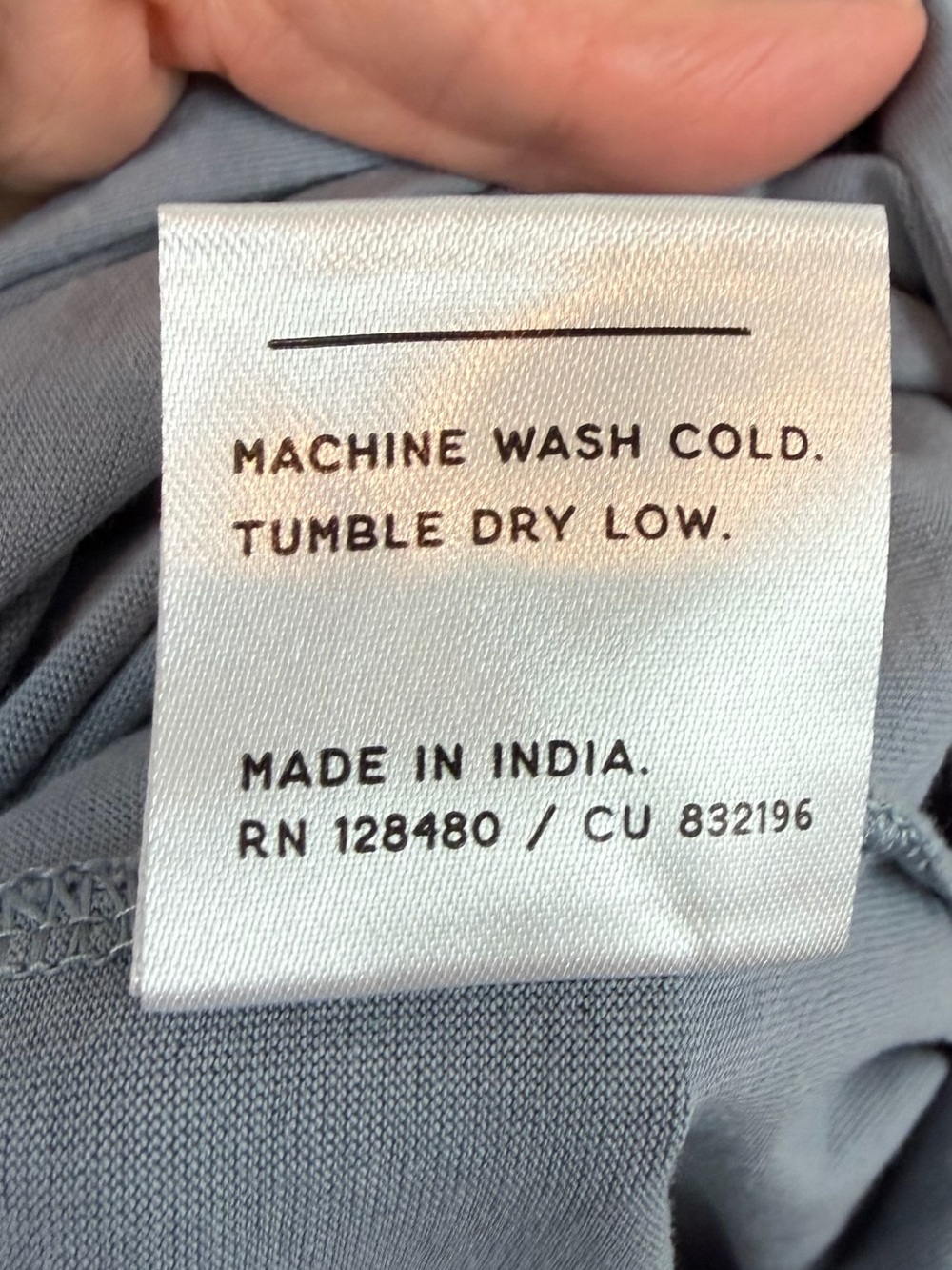 Pact Gray-Blue Organic Cotton Tank Maxi Dress Small - Picture 9 of 9